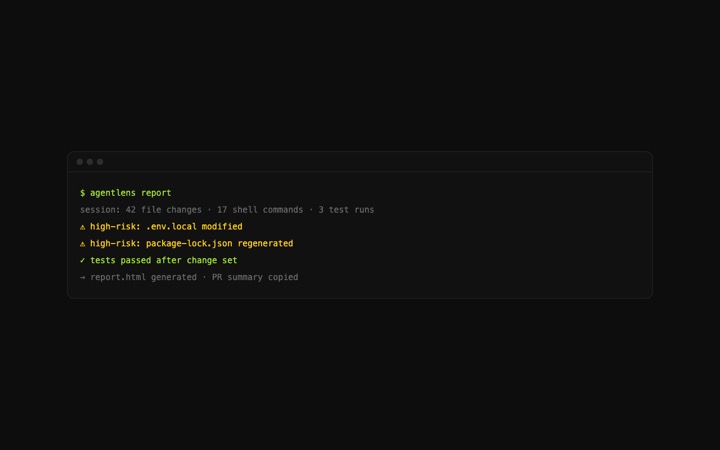 AgentLens audit output